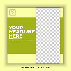 Fashion sale for social media feed template. Social media template vector illustration. Promotion banner template