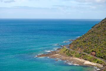 View on the coastline at the Great Ocean Road, Victoria, Australia