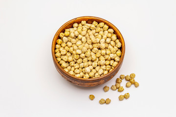 Dry chickpea isolated on white background