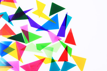 color plastic triangle texture