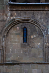 Fototapeta na wymiar Svetitskhoveli Orthodox Cathedral in Mtskheta. Detail of one of the walls