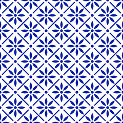 repeated pattern tile of floral shape in geometric style for background, wallpaper, decoration, paper wrapping, backdrop - 352513849