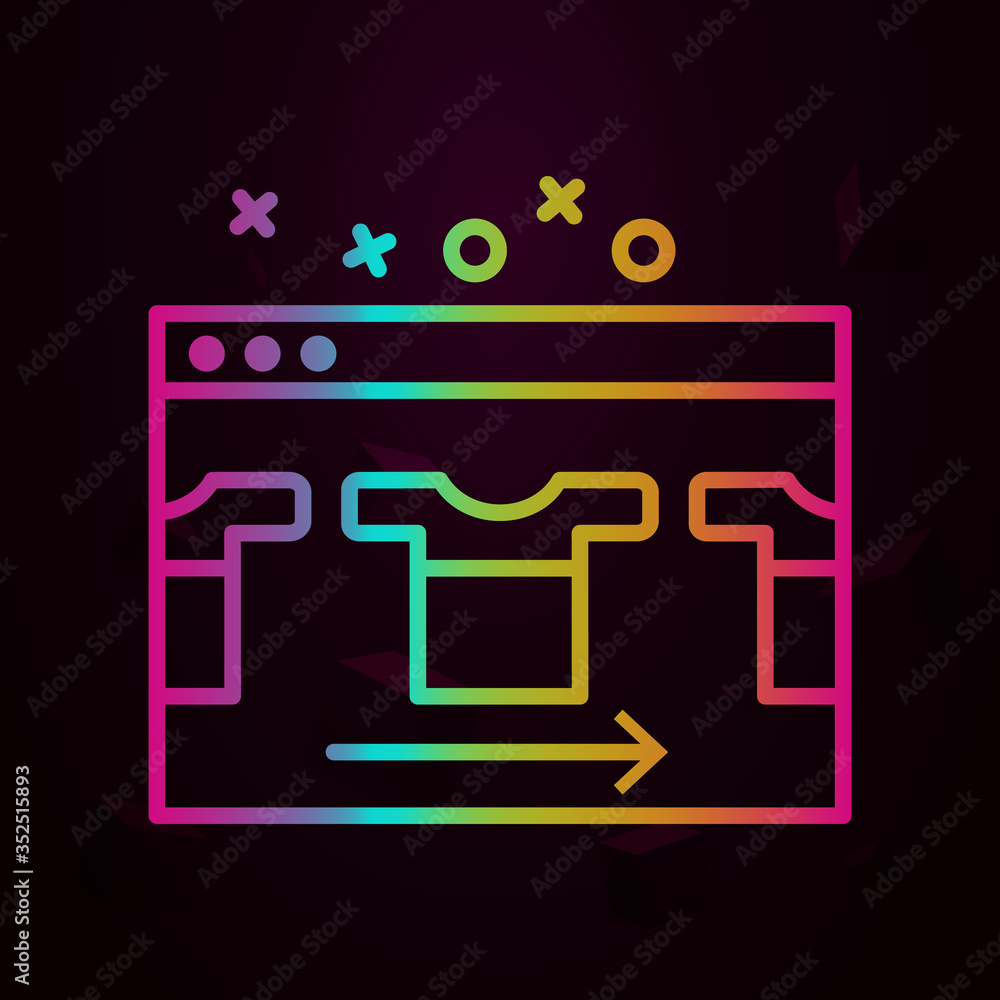 Poster web page nolan icon simple thin line, outline vector of online shopping icons for ui and ux, website