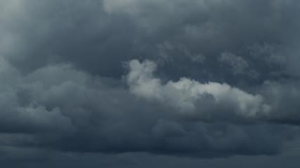 Ciel nébuleux et chargé, temps pluvieux