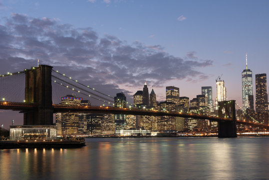 Wide panorama image of New York Manhattan © hit1912