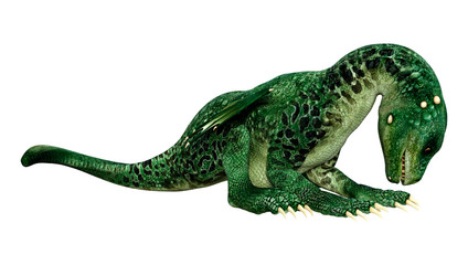 Obraz premium 3D Rendering Fairy Tale Dragon on White