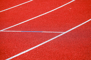 Athletic running track for running race. Sport and excercise concept.