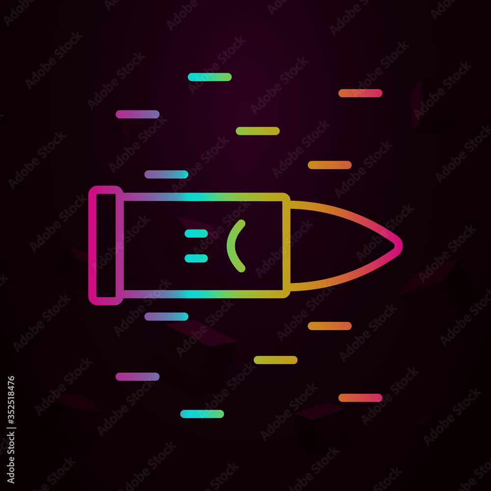 Poster bullet nolan icon simple thin line, outline vector of peace day icons for ui and ux, website or mobi