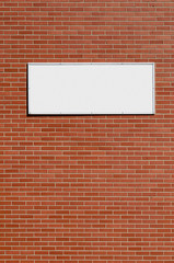 Blank Sign On Brick Wall For Your Message