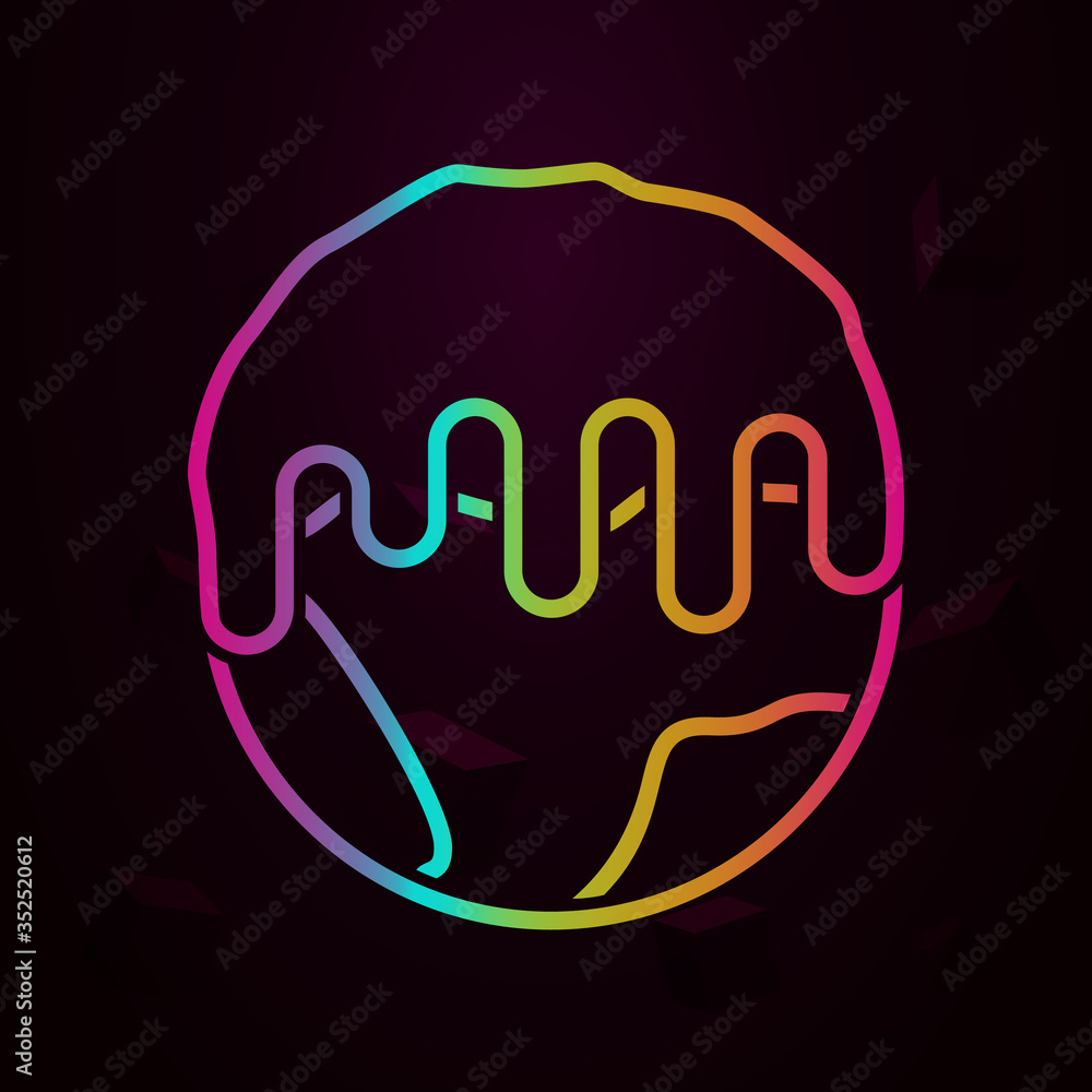 Poster warming, pollution, environment nolan icon simple thin line, outline vector of pollution icons for u