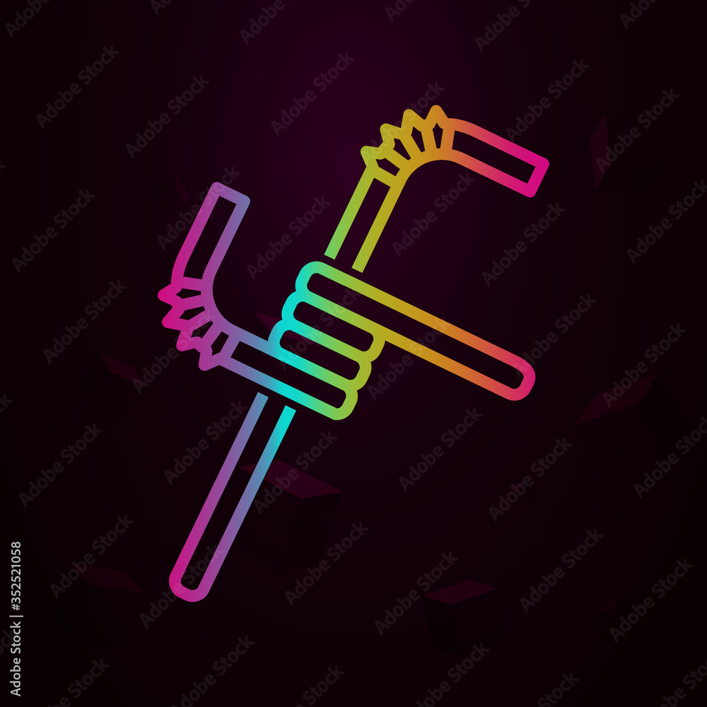 Poster straws, pollution, waste nolan icon simple thin line, outline vector of pollution icons for ui and u