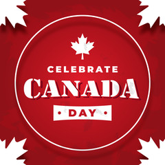 Vector illustration : Celebrate canada day vector template design