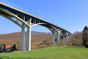 Highway Bridge over the Lockwitztal valley near Dresden, Germany, Europe