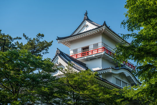 Reconstructed Corner Tower of Kubota Castle, Senshu Park, Akita, Japan