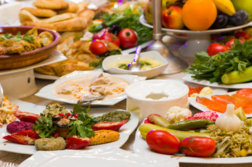 Georgian tableful, food and drink