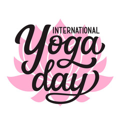 Yoga day lettering