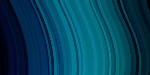 Light BLUE vector backdrop with bent lines. Colorful illustration with curved lines. Pattern for ads, commercials.