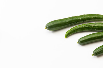 夏野菜　白背景のきゅうり