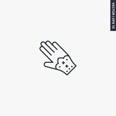 Mehendi, linear style sign for mobile concept and web design