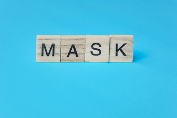 disposable surgical n96 mask in blue background