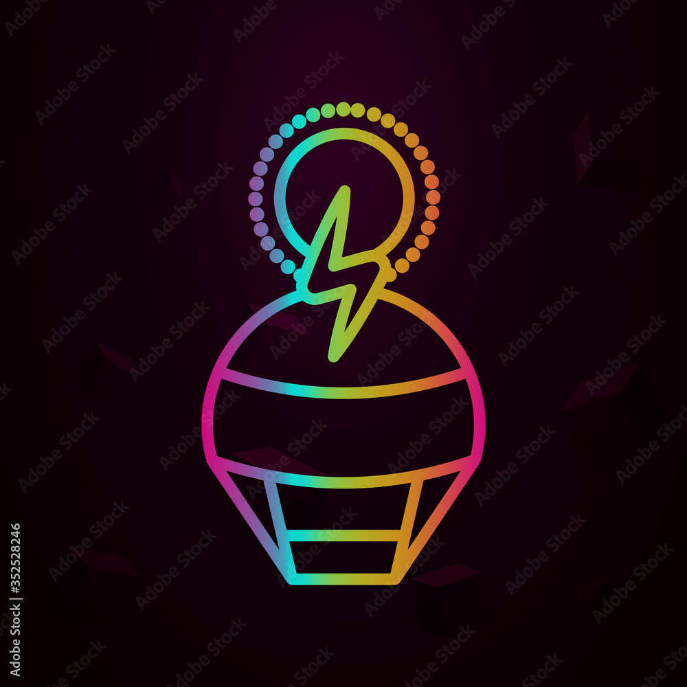 Poster robotic, energy nolan icon simple thin line, outline vector of robotics engineering icons for ui and