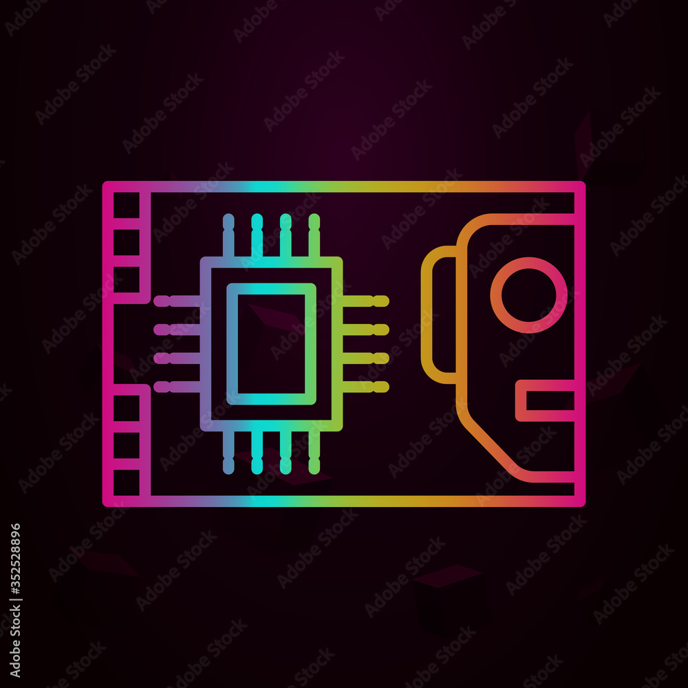 Aufkleber engineering, pcb nolan icon simple thin line, outline vector of robotics engineering icons for ui an