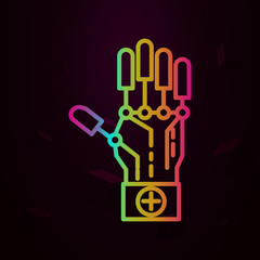 robot hand nolan icon Simple thin line, outline vector of Robotics engineering icons for ui and ux, website or mobile application