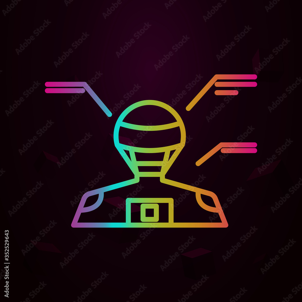 Aufkleber engineering analysis nolan icon simple thin line, outline vector of robotics engineering icons for u