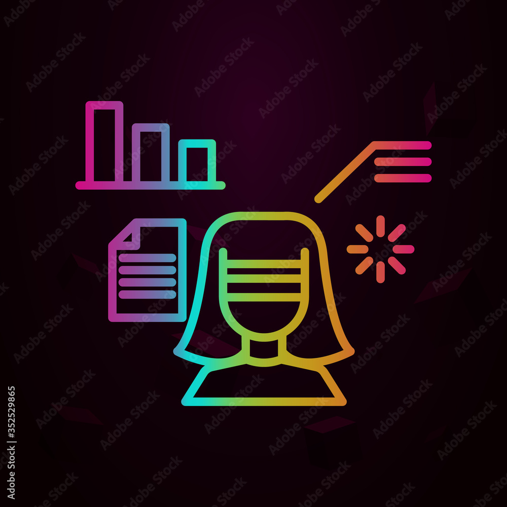 Aufkleber engineering analysis nolan icon simple thin line, outline vector of robotics engineering icons for u