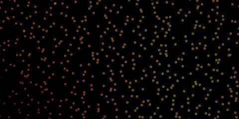 Dark Red, Yellow vector texture with beautiful stars. Blur decorative design in simple style with stars. Pattern for websites, landing pages.