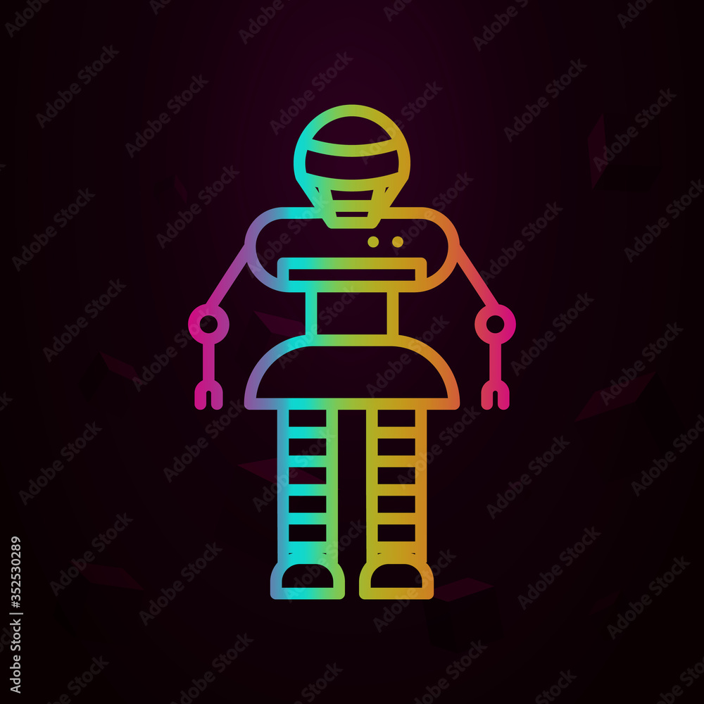 Aufkleber robot nolan icon simple thin line, outline vector of robotics engineering icons for ui and ux, websi