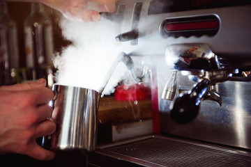 Barista Coffee Maker Machine Grinder Portafilter Concept