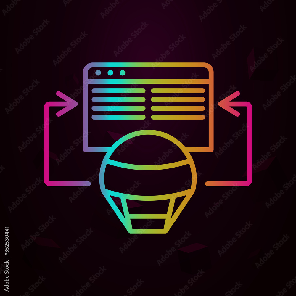 Aufkleber artificial, intelligence nolan icon simple thin line, outline vector of robotics engineering icons f