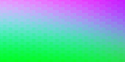 Light Pink, Green vector pattern in square style. New abstract illustration with rectangular shapes. Design for your business promotion.