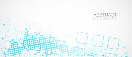 Abstract background with squares. Structure pattern technology backdrop. Vector