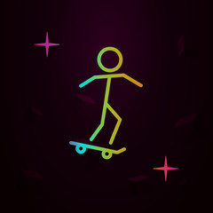 Skateboard, sport nolan icon Simple thin line, outline vector of sport icons for ui and ux, website or mobile application