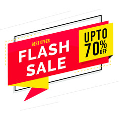 Fototapeta premium vector modern flash sale banner, red and yelow