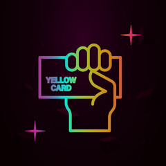 Yellow card, sport nolan icon Simple thin line, outline vector of sport icons for ui and ux, website or mobile application
