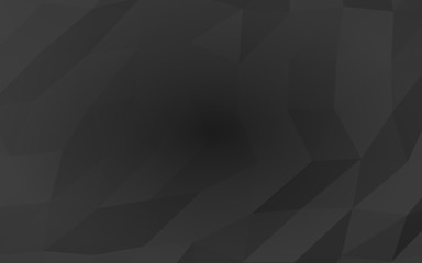 Obraz premium Black abstract background. Lowpoly backdrop. Gloomy crumpled paper. 3D illustration