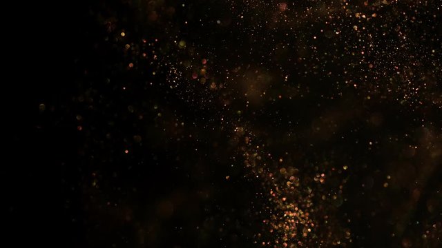 Particles gold bokeh glitter awards dust abstract background
