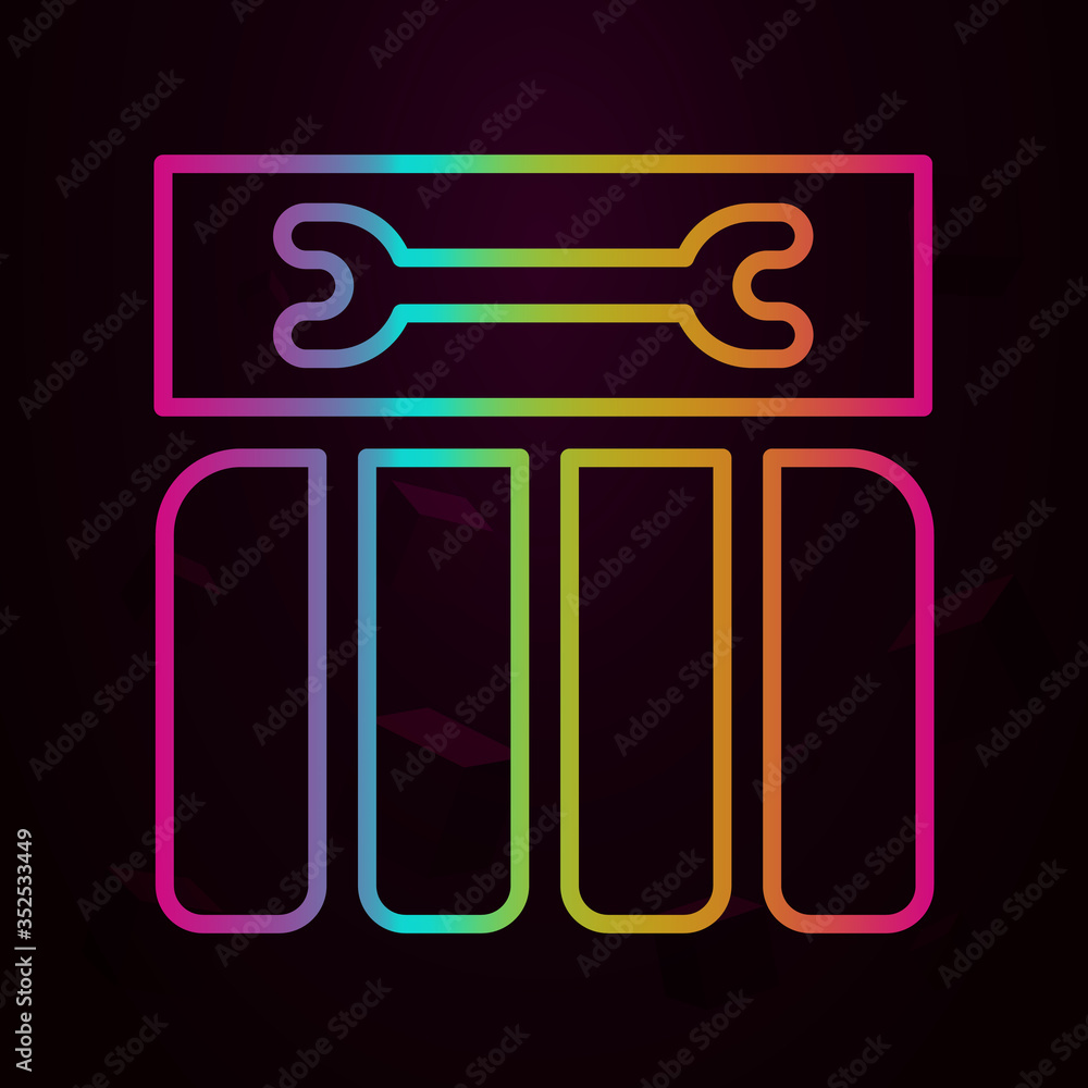 Poster repair tool nolan icon simple thin line, outline vector of swimming poll icons for ui and ux, websit