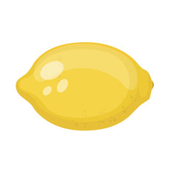Cartoon ripe lemon citrus fruit, vector illustration