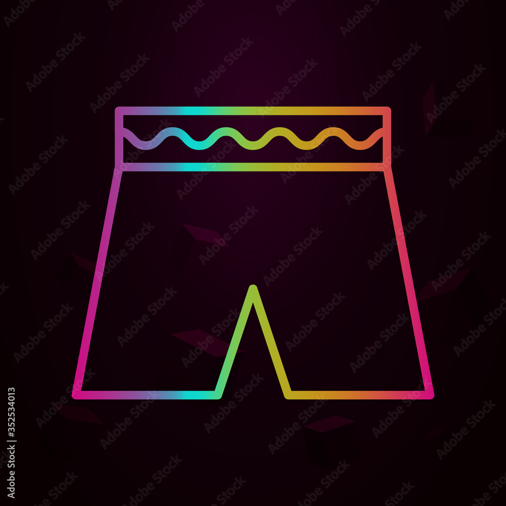 Poster swimsuit nolan icon simple thin line, outline vector of swimming poll icons for ui and ux, website o