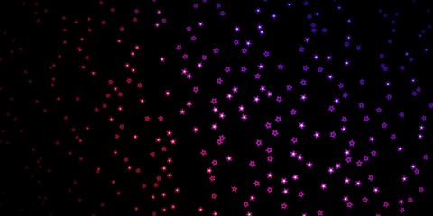 Dark Blue, Red vector background with small and big stars. Colorful illustration in abstract style with gradient stars. Theme for cell phones.