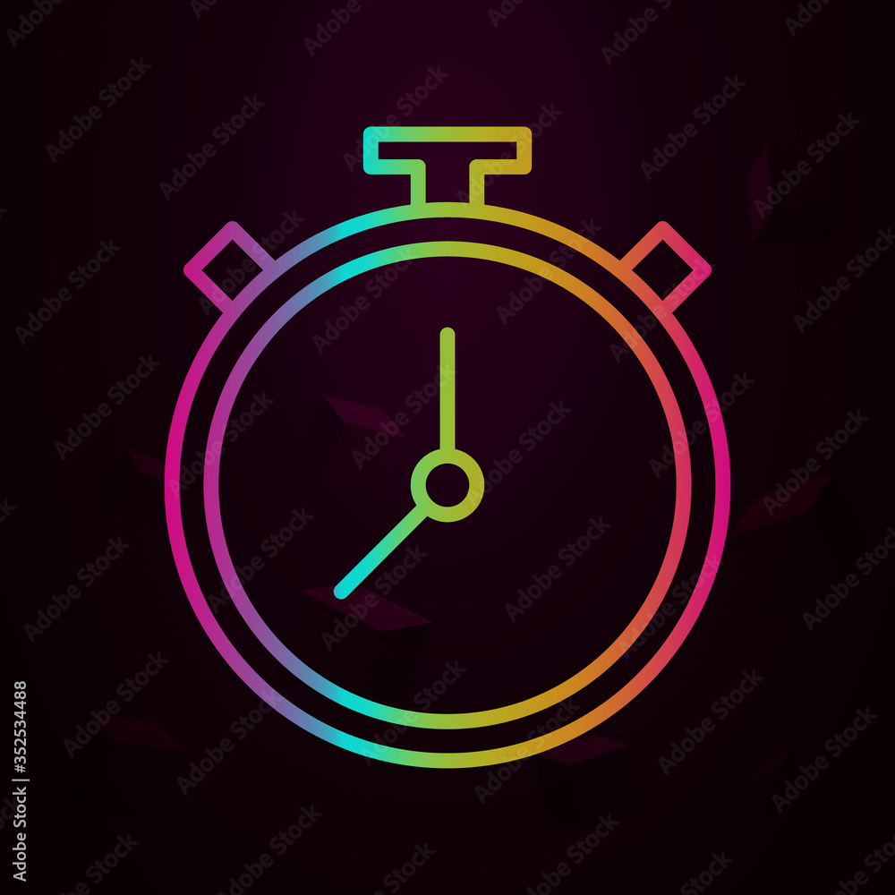 Poster stopwatch nolan icon simple thin line, outline vector of swimming poll icons for ui and ux, website 