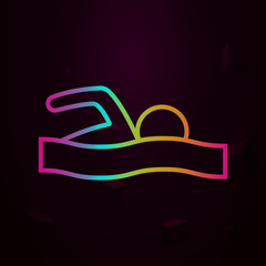 Swimmer nolan icon Simple thin line, outline vector of Swimming poll icons for ui and ux, website or mobile application