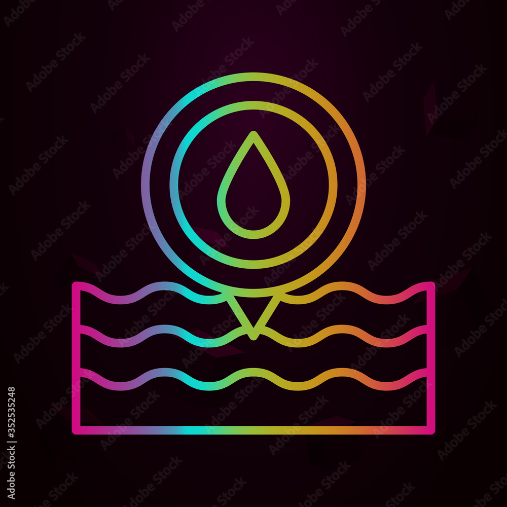 Poster humidity in the pool nolan icon simple thin line, outline vector of swimming poll icons for ui and u
