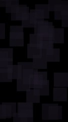 Black abstract background. Backdrop with grey squares. Vertical orientation. 3D illustration