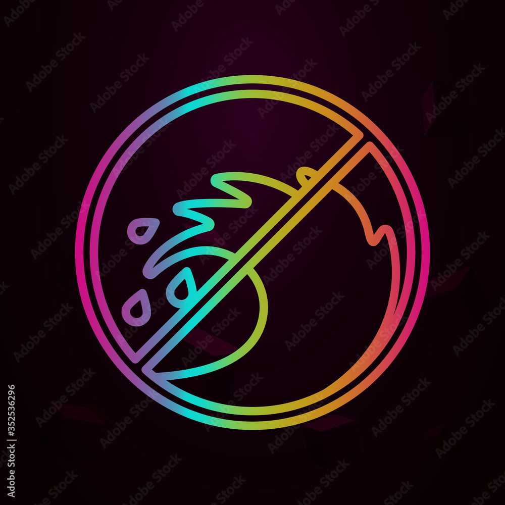 Poster high waves sign nolan icon simple thin line, outline vector of swimming poll icons for ui and ux, we