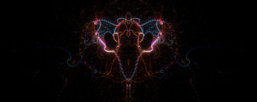 Abstract fractal effect of the god of Ganesha